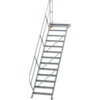 MUNK Günzburger Steigtechnik Aluminium-Treppe Plattform 45° 13 Stufen von MUNK