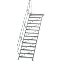MUNK Günzburger Steigtechnik Aluminium-Treppe Plattform 45° 14 Stufen von MUNK
