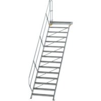 MUNK Günzburger Steigtechnik Aluminium-Treppe Plattform 45° 15 Stufen von MUNK