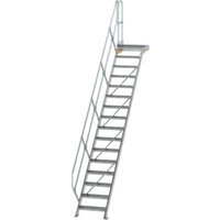 MUNK Günzburger Steigtechnik Aluminium-Treppe Plattform 45° 16 Stufen von MUNK