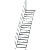 MUNK Günzburger Steigtechnik Aluminium-Treppe Plattform 45° 17 Stufen von MUNK