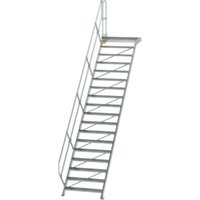 MUNK Günzburger Steigtechnik Aluminium-Treppe Plattform 45° 18 Stufen von MUNK