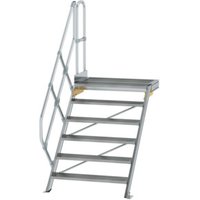 MUNK Günzburger Steigtechnik Aluminium-Treppe Plattform 45° 6 Stufen von MUNK