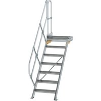 MUNK Günzburger Steigtechnik Aluminium-Treppe Plattform 45° 7 Stufen von MUNK