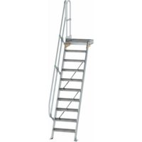 MUNK Günzburger Steigtechnik Aluminium-Treppe Plattform 60° 10 Stufen von MUNK