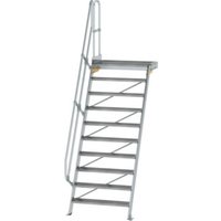 MUNK Günzburger Steigtechnik Aluminium-Treppe Plattform 60° 10 Stufen von MUNK