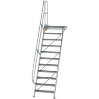 MUNK Günzburger Steigtechnik Aluminium-Treppe Plattform 60° 11 Stufen von MUNK