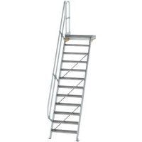 MUNK Günzburger Steigtechnik Aluminium-Treppe Plattform 60° 12 Stufen von MUNK