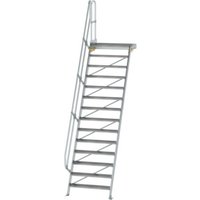 MUNK Günzburger Steigtechnik Aluminium-Treppe Plattform 60° 14 Stufen von MUNK