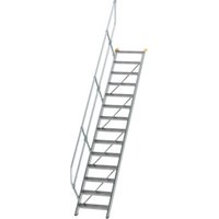 MUNK Günzburger Steigtechnik Aluminium-Treppe Stufen 45° 14 Stufen von MUNK