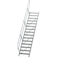 MUNK Günzburger Steigtechnik Aluminium-Treppe Stufen 45° 15 Stufen von MUNK