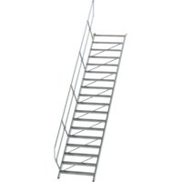 MUNK Günzburger Steigtechnik Aluminium-Treppe Stufen 45° 18 Stufen von MUNK