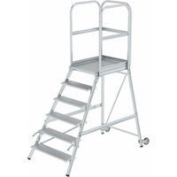 MUNK Podestleiter einseitig Rollen-Griff 6 Stufen von MUNK