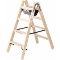 Munk Stufen-Stehleiter aus Holz, beidseitig begehbar, 2x4 Stufen Munk Stufen-Stehleiter aus Holz, beidseitig begehbar, 2x4 Stufen von MUNK
