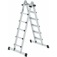 MUNK Teleskopleiter mit Traverse 4x6 Sprossen von MUNK