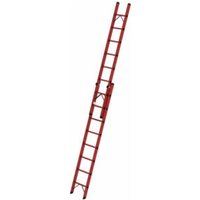 MUNK Vollkunststoff-Schiebe/Seilzugleiter 2-teilig 2 x 8 Sprossen von MUNK
