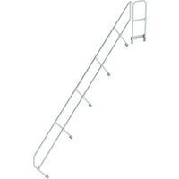 MUNK zweiter Handlauf Aluminium-Treppe mit Plattform 45° 16 Stufen von MUNK