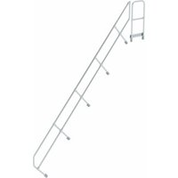 MUNK zweiter Handlauf Aluminium-Treppe mit Plattform 45° 17 Stufen von MUNK