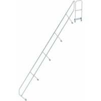 MUNK zweiter Handlauf Aluminium-Treppe mit Plattform 45° 18 Stufen von MUNK