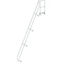 MUNK zweiter Handlauf Aluminium-Treppe mit Plattform 60° 16 Stufen von MUNK