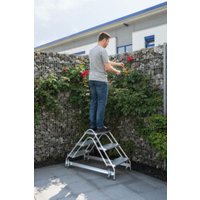 MUNK Aluminium-Arbeitspodest beidseitig begehbar: Aluminium geriffelt von MUNK