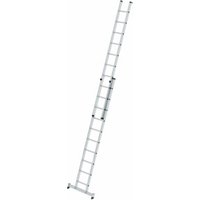 MUNK Aluminium-Schiebeleiter 2-teilig nivello®-Traverse 2 x 10 Sprossen von MUNK