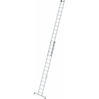 MUNK Aluminium-Schiebeleiter 2-teilig nivello®-Traverse 2 x 14 Sprossen von MUNK