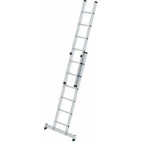 MUNK Günzburger Steigtechnik Aluminium-Schiebeleiter 2-teilig nivello®-Traverse 2 x 6 Sprossen von MUNK