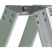 MUNK Aluminium-Stufenstehleiter beidseitig begehbar mit relax Step von MUNK