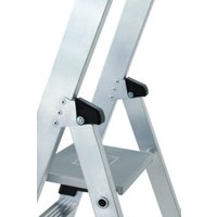MUNK Aluminium-Stufenstehleiter einseitig begehbar mit Rollen von MUNK