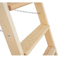 MUNK Stufen-Stehleiter, beidseitig begehbar, Holz von MUNK