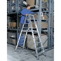 MUNK Günzburger Steigtechnik 41212 Aluminium Stufen-Stehleiter Arbeitshöhe (max.): 3m von MUNK Günzburger Steigtechnik