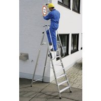 Günzburger Steigtechnik MUNK 50089 Aluminium Stufen-Stehleiter Arbeitshöhe (max.): 4.1m Silber 17. von MUNK Günzburger Steigtechnik