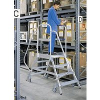 Günzburger Steigtechnik MUNK 51207 Aluminium Podestleiter Arbeitshöhe (max.): 3.7m Silber 72kg von MUNK Günzburger Steigtechnik