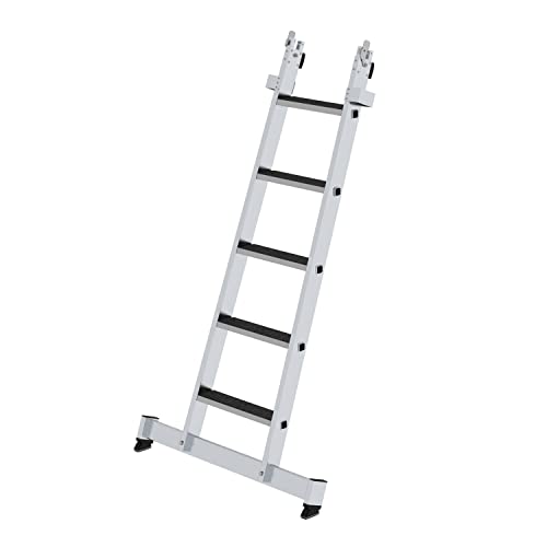Günzburger Steigtechnik Stufen-Glasreinigerleiter Unterteil nivello-Traverse & clip-step R 13-5 Stufen von Günzburger Steigtechnik