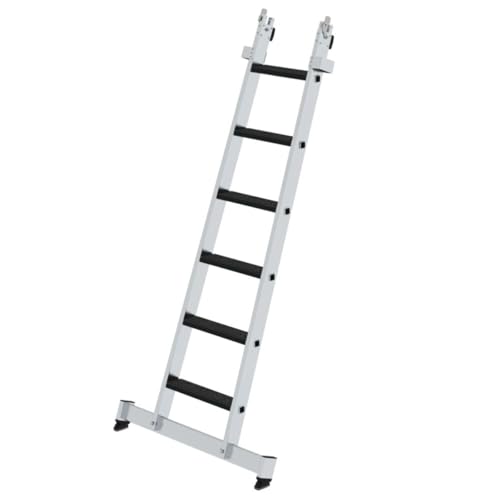 Günzburger Steigtechnik Stufen-Glasreinigerleiter Unterteil nivello-Traverse & clip-step R 13-6 Stufen von Günzburger Steigtechnik