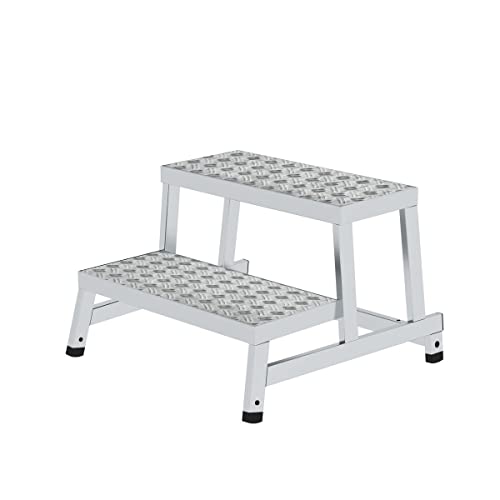 Günzburger Steigtechnik MUNK 50410 Aluminium Treppe Arbeitshöhe (max.): 2.4m Silber 5.3kg von MUNK Günzburger Steigtechnik