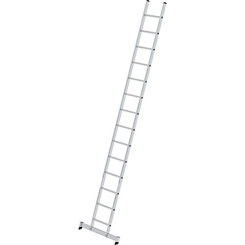 Munk | Anlegeleiter mit Sprossen | Profiausführung | Breite 420 mm | 14 Sprossen | mit nivello®-Traverse von Günzburger Steigtechnik
