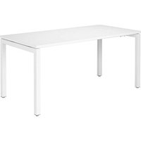 Gürkan Schreibtisch weiß rechteckig, 4-Fuß-Gestell weiß 160,0 x 80,0 cm von Gürkan