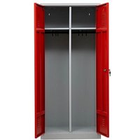 Gürkan Spind lichtgrau, feuerrot 103930, 1 Schließfach 80,0 x 50,0 x 180,0 cm Gürkan Spind lichtgrau, feuerrot 103930, 1 Schließfach 80,0 x 50,0 x 180,0 cm von Gürkan