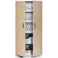 Gürkan Stahlschrank 100118 verkehrsweiß, ahorn 92,0 x 42,0 x 195,0 cm, aufgebaut von Gürkan