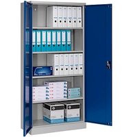 Gürkan Stahlschrank 108850 lichtgrau, enzianblau 92,0 x 42,0 x 195,0 cm, zerlegt von Gürkan