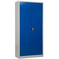 Gürkan Stahlschrank 100162 lichtgrau, enzianblau 92,0 x 42,0 x 195,0 cm, aufgebaut von Gürkan