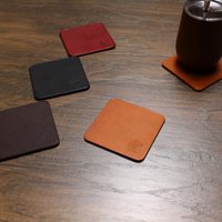 4 X Leder Untersetzer Platte Für Haus Und Küche Büffel/Farbe Größe Nach Auswahl Initialen | Prägung Wunsch von GuertelatelierDE