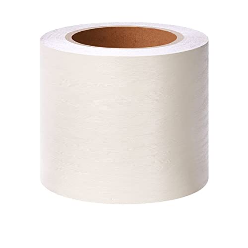 Guest Ruyunlai 15cm X 500cm Tapete PVC Bordüre Selbstklebend Wandbordüre Klebefolie Küche Fensterbank Folie Tapeten Badezimmer Dekoration Bordüren Beige Holzmaserung von Guest Ruyunlai