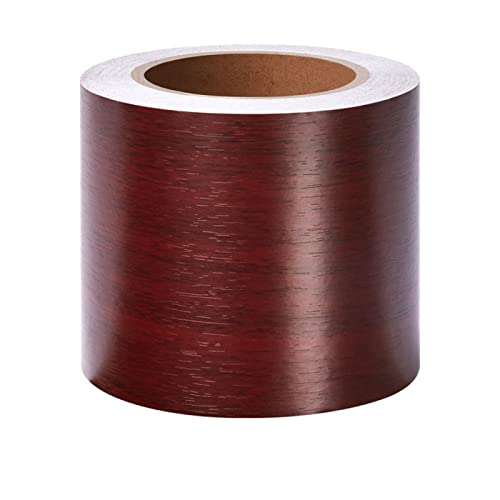 Bordüre selbstklebend Klassische rote Walnuss 12cm X 500cm zum Aufkleben für Wohnzimmer Küche Badezimmer Tapetenrahmen Abnehmbare Wasserdicht Bodenleiste Verdicken PVC Dekorative Bordüre von Guest Ruyunlai