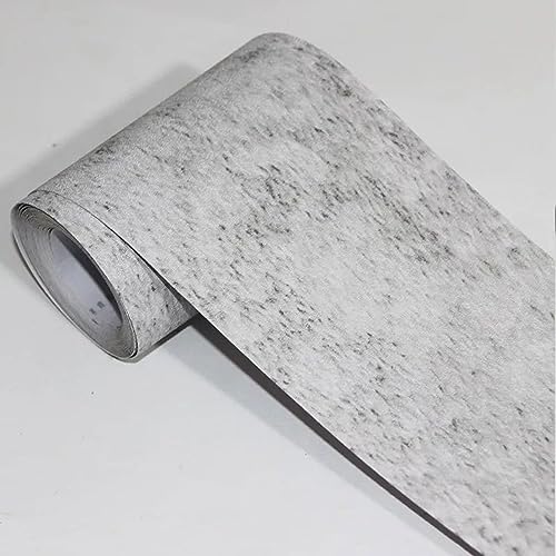 Guest Ruyunlai Bordüre selbstklebend grau 5 15x1000cm zum Aufkleben für Wohnzimmer Küche Badezimmer Tapetenrahmen Abnehmbare Wasserdicht Bodenleiste Verdicken PVC Dekorative Bordüre von Guest Ruyunlai
