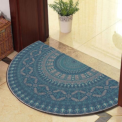 Guest Ruyunlai Halbrunde Bodenmatte Anti Rutsch Fussmatte fußmatte türmatte draußen Vintage Teppich fussmatte aussen Doormat fußmatten Dunkelblau 60x100cm von Guest Ruyunlai