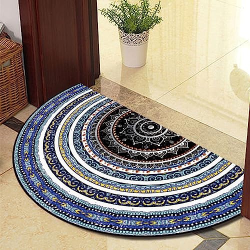 Guest Ruyunlai Halbrunde Bodenmatte Anti Rutsch Fussmatte fußmatte türmatte draußen Vintage Teppich fussmatte aussen Doormat fußmatten weißer Streifen 60x90cm von Guest Ruyunlai