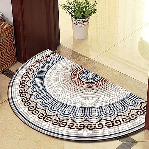 Guest Ruyunlai Halbrunde Bodenmatte Anti Rutsch Fussmatte fußmatte türmatte draußen Vintage Teppich fussmatte aussen Doormat fußmatten brauner Rand 40x60cm von Guest Ruyunlai